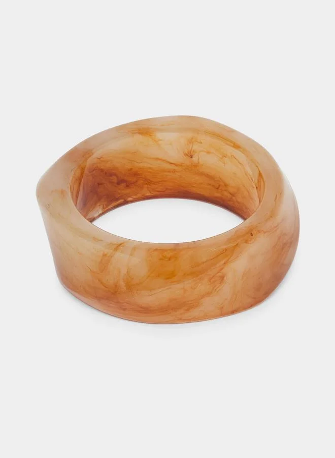 Styli Amber Resin Bangle Bracelet